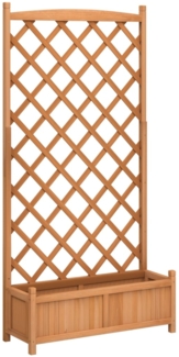 vidaXL Pflanzkübel mit Spalier Braun Massivholz Tanne 365491