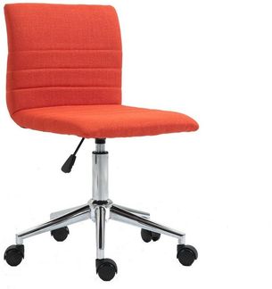 SVITA LINUS Schreibtischstuhl Kinder Drehstuhl + Rollen Stoffüberzug Rot