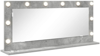 vidaXL Schminkspiegel mit LED-Lichtern Beton Grau 100x45x18 cm 868328
