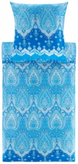 Bassetti Bettwäsche Bassetti Satin Bettwäsche ISOLABELLA, B1 Indigo, Baumwolle, 2 teilig