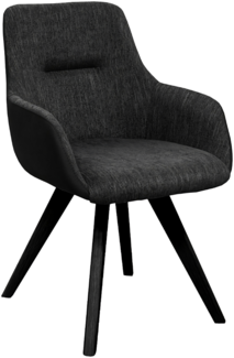 ST-0642 Drehstuhl, PG A Stoff, Front: Berry, Rücken: Zeppelin 116 Black, Buche schwarzlack