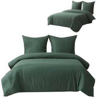 REDOM Bettwäsche Bettbezug Ganzjahres Bettwäsche-Set, 1 Stück 155x220 cm mit 2 Kopfkissenbezug 80x80 cm