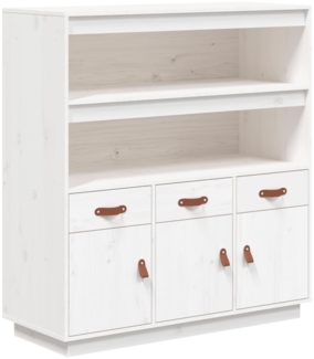vidaXL Highboard Weiß 100x40x108,5 cm Massivholz Kiefer 820163