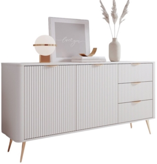 Compleo Kommode mit drei Schubladen und zwei Drehtüren BELLO, Elegant Kommode