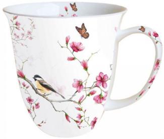 Ambiente Luxury Paper Products Becher Porzellan Tasse Blumen Frühling Vogel -Sommer Blossom Mug, Porzellan Vogel und Blüte, als Geschenk geeignet