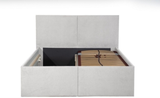 Halmon Schlafkomfort Betten Polsterbett Milano (Mit Bettkasten, erhältlich in 6 Größen und 8 attraktiven Farben mit oder ohne Matratze), Seitenhöhe 32cm, inkl. Lattenrost bei Ausführung mit Matratze