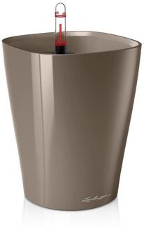 Lechuza® Blumentopf Pflanztopf Deltini taupe hochglanz (AIO)