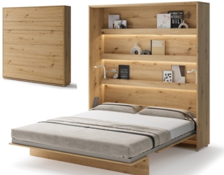 Compleo Schrankbett Vertical Wandklappbett Lenart Bed Concept, Ideal für kleine Räume
