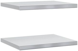 2er-Set Wandregale, Hängeregale 50x40x3 cm Silbern Edelstahl de6508