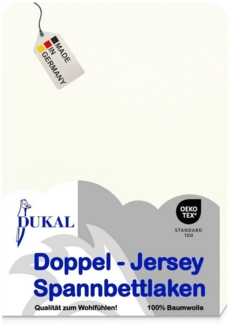 DUKAL Spannbettlaken kochecht, alle Farben waschbar bei 95°C, 100% Baumwolle, Doppel-Jersey, Gummizug: rundum, (1 Stück), 80x200 cm, aus hochwertigem Doppel-Jersey, Made in Germany