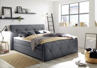 Boxspringbett 180 x 200 cm CALGARY 3, Anthrazit H2