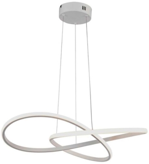 LED Hängelampe, Alu weiß, geschwungen, H 100 cm