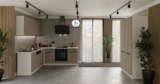 Winkelküche ARIA K-WH ECKE 1 - 215 x 220 + 120 cm Anti Fingerprint Küchenzeile Küchenblock Singleküche Einbauküche Küche Eckküche