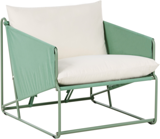 Stuhl mit Sitzkissen PONTE Metall Grün