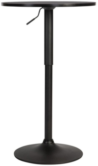 TPFLiving Stehtisch Cavira (Leicht zu montieren & flexibel einsetzbar, Robustes Metallgestell mit stabilem Trompetenfuß), Maße (TxBxH): 60 x 60 x 106cm - Farbe: schwarz/schwarz