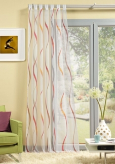 HOME WOHNIDEEN Gardine Colorado Springs, Schlaufen (1 St), transparent, Voile, HxB: 245x140