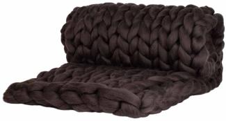 Wolldecke Cosima Chunky Knit small 80x130cm, anthrazit