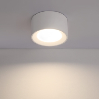 ZMH Aufbauspot rund Aufbaustrahler wei?: Aufbauleuchte GX53 Deckenspots flach Spots Deckenleuchte Aufputz aus Gips Modern klein Deckenlampe Max. 10W fr Wohnzimmer Esszimmer - Ohne Leuchtmittel