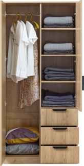Kleiderschrank Eiselfing 176x80x52 cm 3 Schubladen [en. casa]