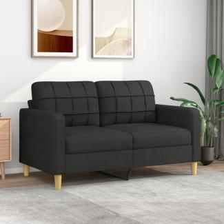 vidaXL 2-Sitzer-Sofa Schwarz 140 cm Stoff 359095