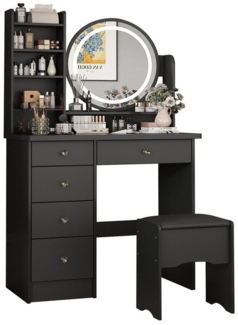 FUFU&GAGA Schminktisch mit Hocker und 5 Schubladen, 80 B x 40 T x 135H cm