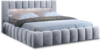 Eltap Bett Lamica (Monolith 84) 160x200 Metallrahmen/Gaslift/ Box, Grau, 232 x 90 x 162 cm