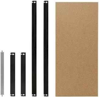 shelfplaza BLACK 40x50 cm Fachboden-Set in schwarz für BLACK Schwerlastregale mit 175 kg Traglast pro Boden