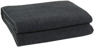 Zoeppritz Basis Soft-Fleece anthracite mel. blanket 960 65% Polyester, 35% Viscose 180x220 103291