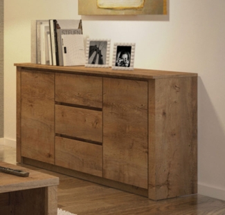 Kommode Montana Sideboard Anrichte 140cm eiche lefkas grifflos