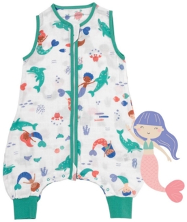 Schlummersack Kinderschlafsack Musselin Schlafsack mit Füßen, 0.5 Tog OEKO-TEX zertifiziert