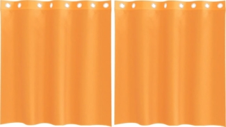 vidaXL Voile Vorhänge mit Ösen 2 Stk. Orange 140x140 cm 4102089