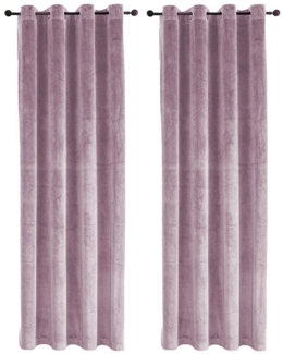 Haus und Deko Gardine Vorhang 2er Set Ösen Verdunkelung 140x245 cm Samt weich blickdicht (2 St), Ösen, Polyester