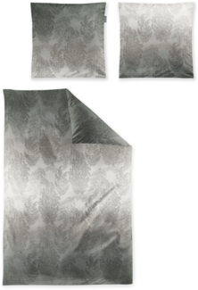 Irisette Biber Bettwäsche Koala 8661-30 Paisley Federn Grau 135x200