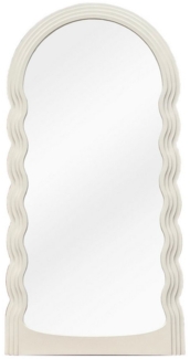 riess-ambiente Wandspiegel WAVE 160cm weiß - Rundbogen, Wellenmuster, lackiert, Design, gestuft (Einzelartikel, 1-St), Flur · Kunststoff · Rahmen · Rundbogen · Ganzkörper · Groß · Modern