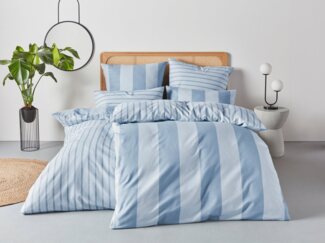 Home affaire Bettwäsche Sari, Flanell, 2 teilig, in verschiedenen Qualitäten, maritime Bettwäsche mit Streifen