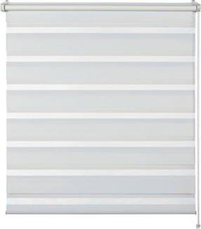 Doppelrollo Tilda, SCHÖNER WOHNEN-Kollektion, transparent, mit Bohren/ohne Bohren, freihängend, Klemmfix, geklemmt, silberne oder weiße Rollo-Technik