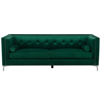 3-Sitzer Sofa Samtstoff smaragdgrün AVALDSENES