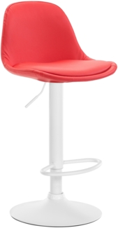 CLP Barhocker Kiel mit Kunstlederbezug,rot weiß
