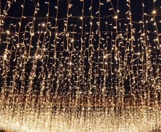 Diyarts LED-Lichternetz, 300-flammig, 15,75m Warm- & Kaltweiß Lichterkette 11 Modi, Timer & Fernbedienung