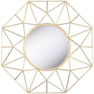 riess-ambiente Wandspiegel DIAMOND L 80cm gold · großer Spiegel aus Eisen im Retro Design (Einzelartikel, 1-St), Accessoire · Wohnzimmer · Flur · Schlafzimmer · Dekoration