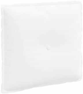 vidaXL Rückenkissen Weiß 50 x 19 x 45 cm Stoff 42014626