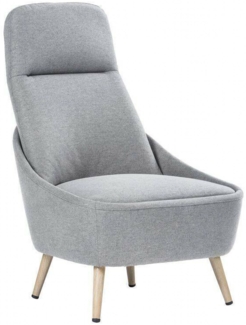 Dmora Stuhl Azzio, Büro-Wartestuhl, Ergonomischer Sessel, 77x65h100 cm, Grau