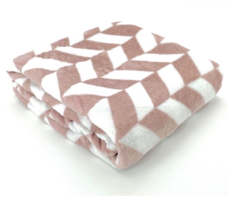 Wohndecke Soft Flanell Kuscheldecke Chevron Raute 150x200, heimtexland, super weich I wärmend I leicht I Allergiker geeignet