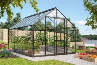 Vitavia Gewächshaus "Merkur 9900", schwarz, 9,9 m²,3 mm ESG