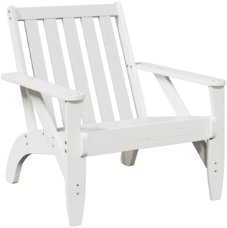 vidaXL Adirondack-Gartenstuhl Weiß 75x77x77 cm Massivholz Kiefer 859328