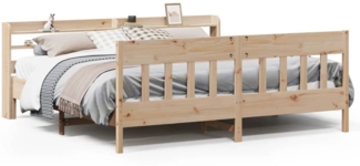 vidaXL Massivholzbett ohne Matratze 180x200 Kiefernholz 3306996