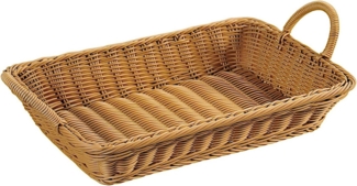 KESPER Brot- und Obstkorb 41 x 29 x 8 cm aus Kunststoffgeflecht / Besteckkorb / Servierkorb