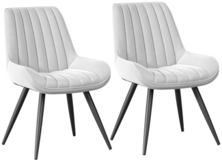 HawthyHome Esszimmerstuhl bequeme Polsterstühle Küchenstuhl (2 St), mit Rückenlehne und Metallbeine