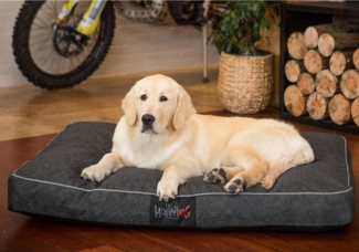 Bjird Hundematte Hundekisse Rechteckig, Vlies aus 100% Polyester, Bezug abnehbar, waschbar, Größe: M,L,XL, für kleie und grosse Hunde