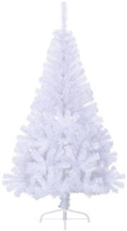 vidaXL Künstlicher Halb-Weihnachtsbaum mit Ständer Weiß 150 cm PVC 328418